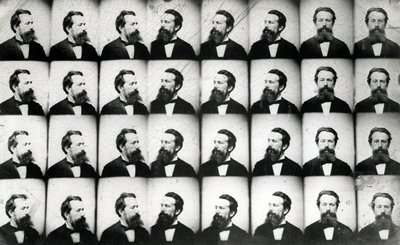 Multipli ritratti di un uomo (ferrotipo) da French Photographer